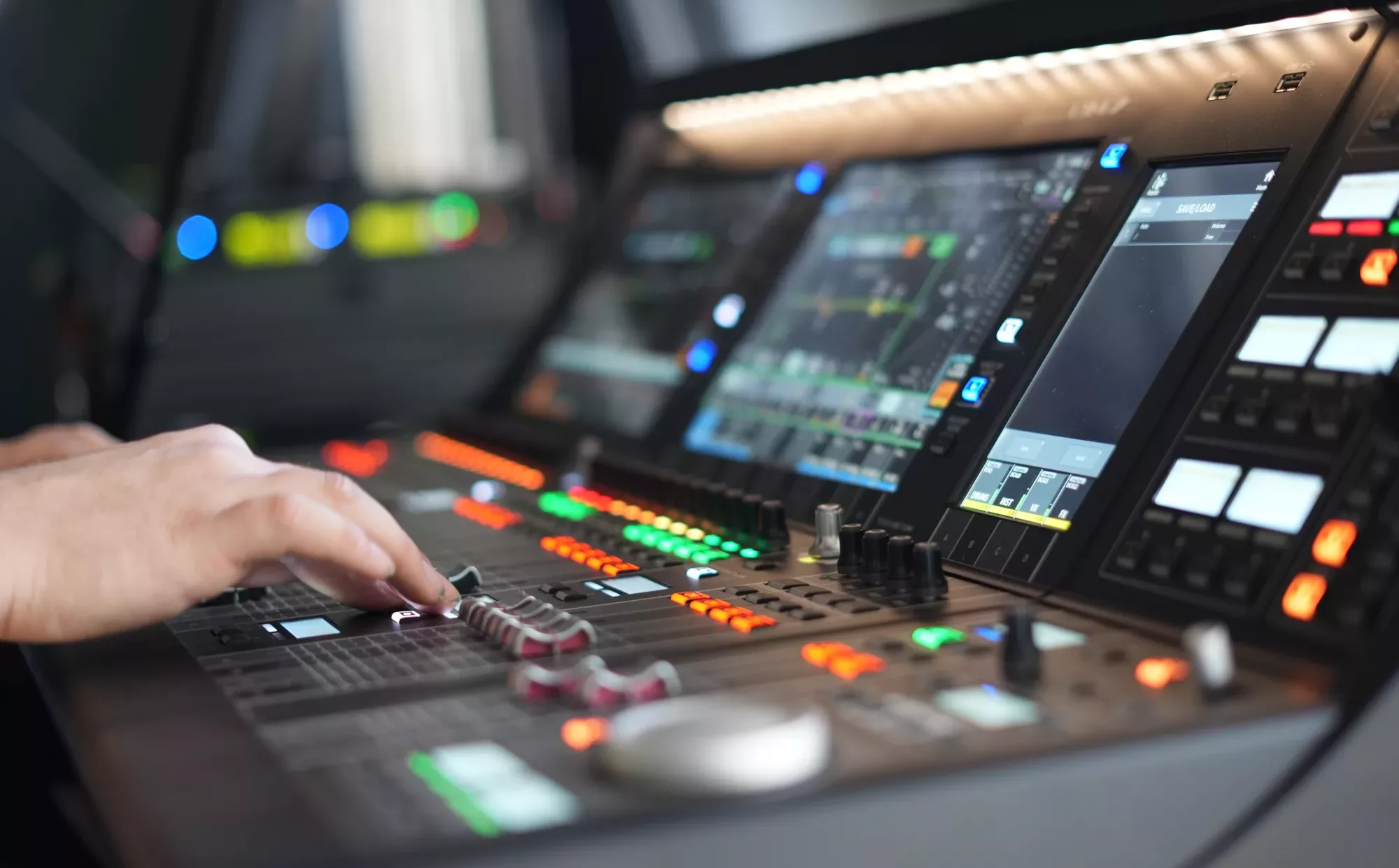 Console de mixage son pour retour sc&egrave;ne